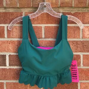 Lilly Pulitzer Luisa Luxletic Scallop Sports Bra sz Medium NWT